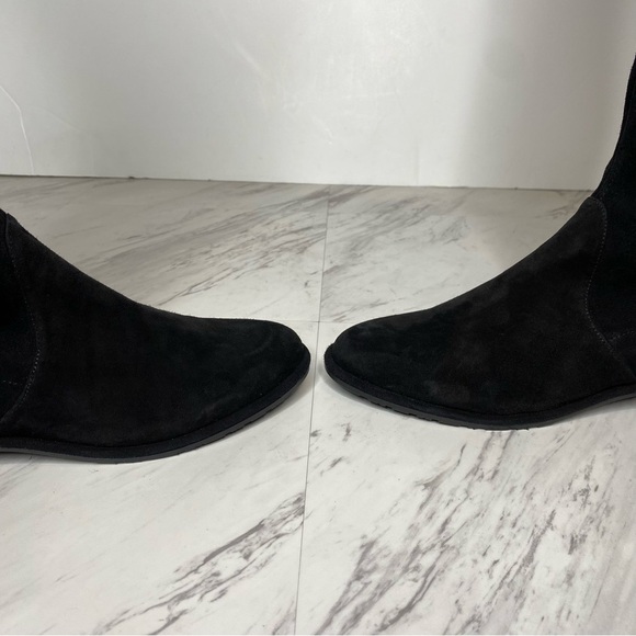 Stuart Weitzman Lowland Black Suede Over the Knee Boot 7M - Picture 11 of 16